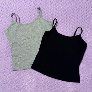 Stylish Women's Camisole Tops in Gray and Black